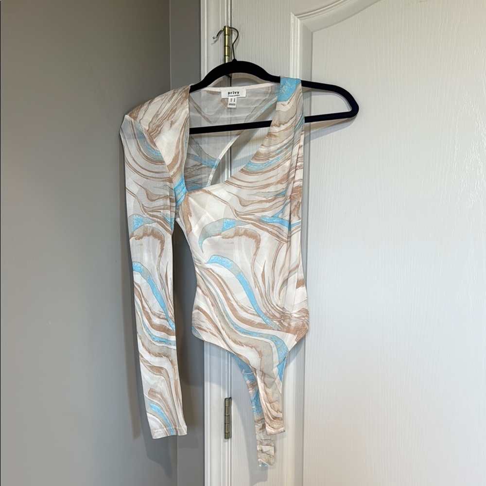 Asymmetrical One Sleeve Bodysuit